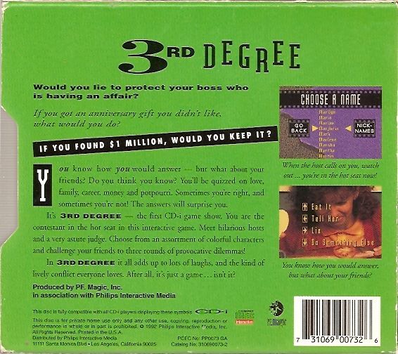 3rd Degree box art for CD-i